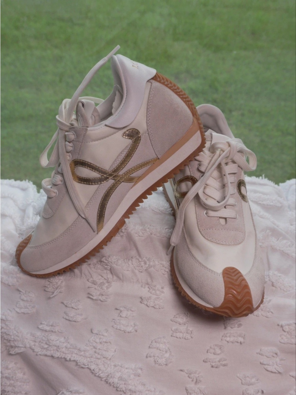 Women’s Loewe Flow Runner 2.0 in nylon and suede 590720 Lace up sneaker size 40